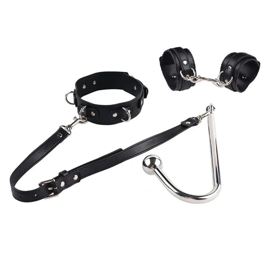 Anal Hooks and Collar 5334 Hook Anal Cuffs Elegant with Beaded 0128